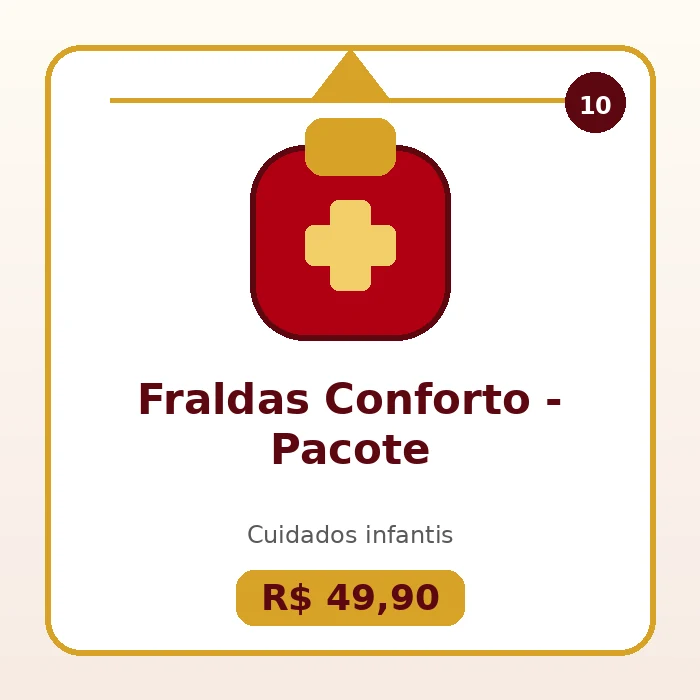 Fraldas Conforto - Pacote